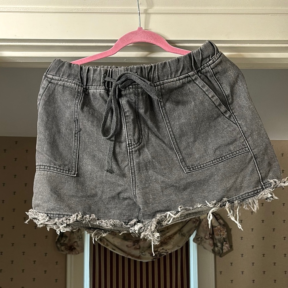 Black Jean shorts